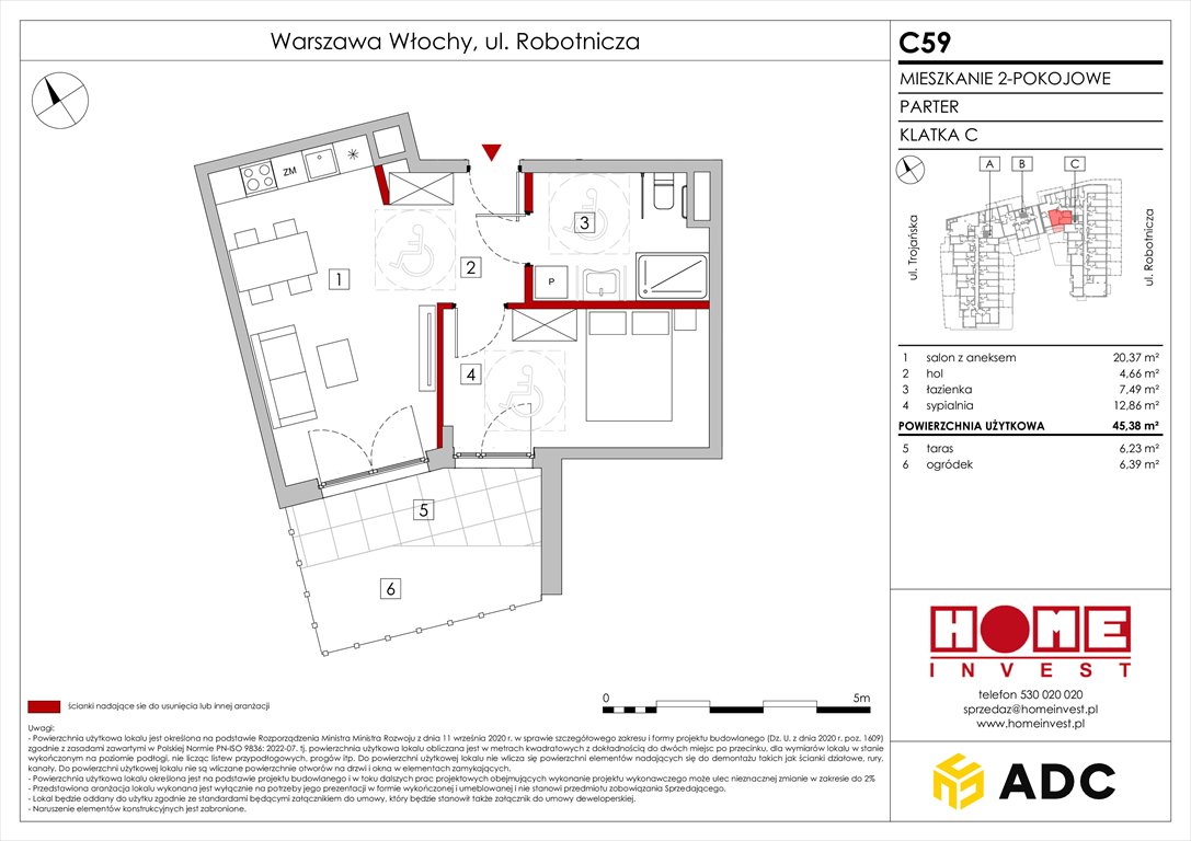 Nowe mieszkanie dwupokojowe Zakątek Włochy Warszawa, Włochy, ul. Robotnicza 11/13  45m2 Foto 1