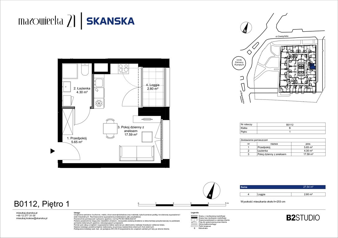 Nowa kawalerka Mazowiecka 21 Kraków, Krowodrza, ul. Mazowiecka 21  28m2 Foto 1