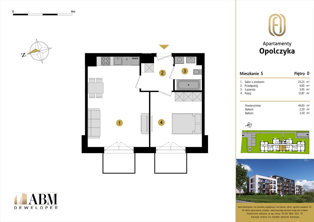 Nowe mieszkanie dwupokojowe APARTAMENTY OPOLCZYKA Łódź, Widzew, Opolczyka 16  45m2 Foto 1