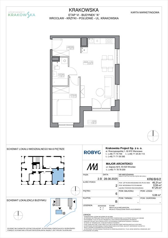 Nowe mieszkanie dwupokojowe Apartamenty Krakowska Wrocław, Krzyki, Krakowska 112  46m2 Foto 1