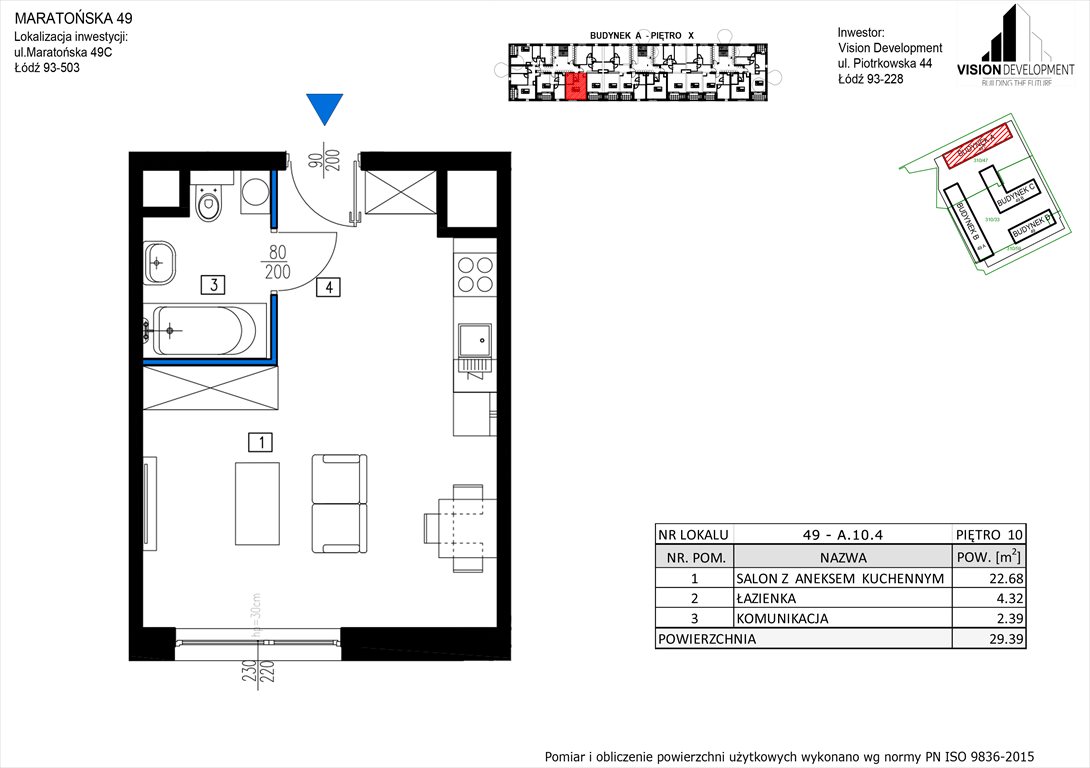 mieszkanie na sprzedaż 29m2 mieszkanie Łódź, Retkinia, Maratońska 49C