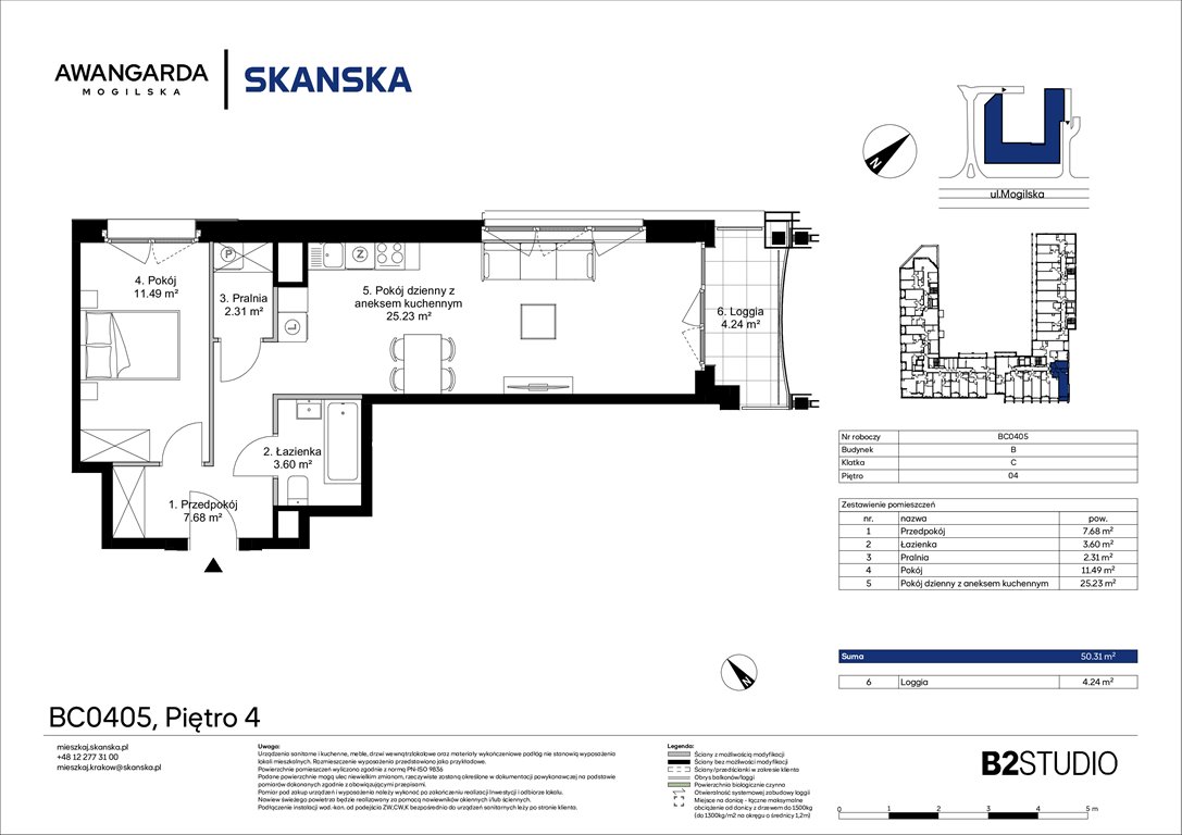 Nowe mieszkanie dwupokojowe Awangarda Mogilska Kraków, Prądnik Czerwony, Mogilska 126  50m2 Foto 1