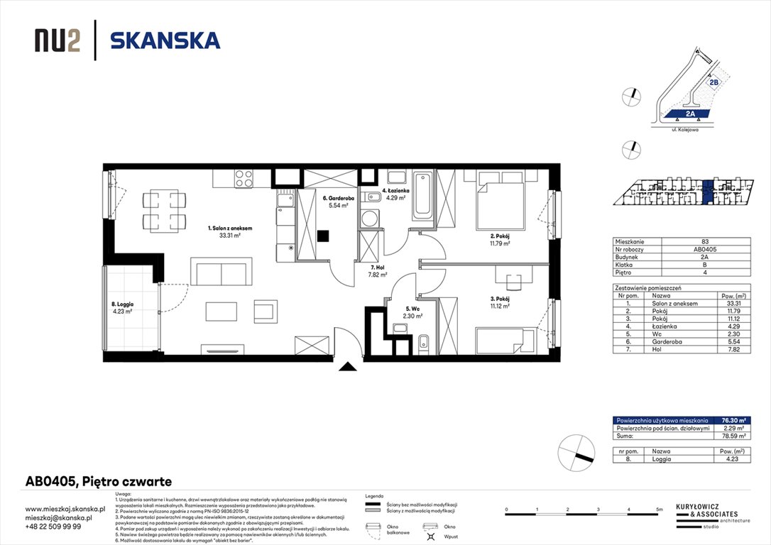 Nowe mieszkanie trzypokojowe NU Warszawa Wola – Pierwszy etap inwestycji Warszawa, Wola, Kolejowa  76m2 Foto 1