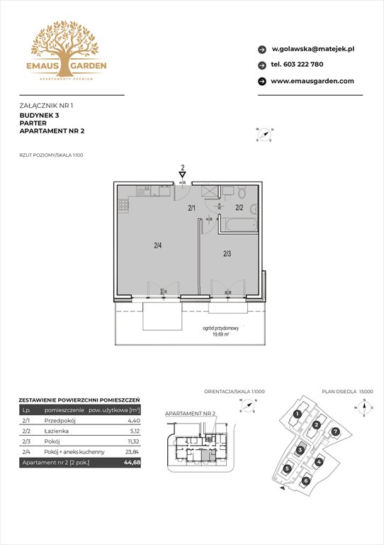 Nowe mieszkanie dwupokojowe EMAUS GARDEN Kraków, Zwierzyniec, Borowego  35  45m2 Foto 1