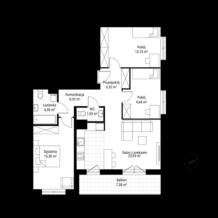 mieszkanie na sprzedaż 80m2 mieszkanie Będzin, Gzichów, Namiarkowa 15F