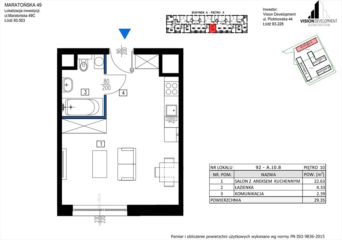 mieszkanie na sprzedaż 29m2 mieszkanie Łódź, Retkinia, Maratońska 49C