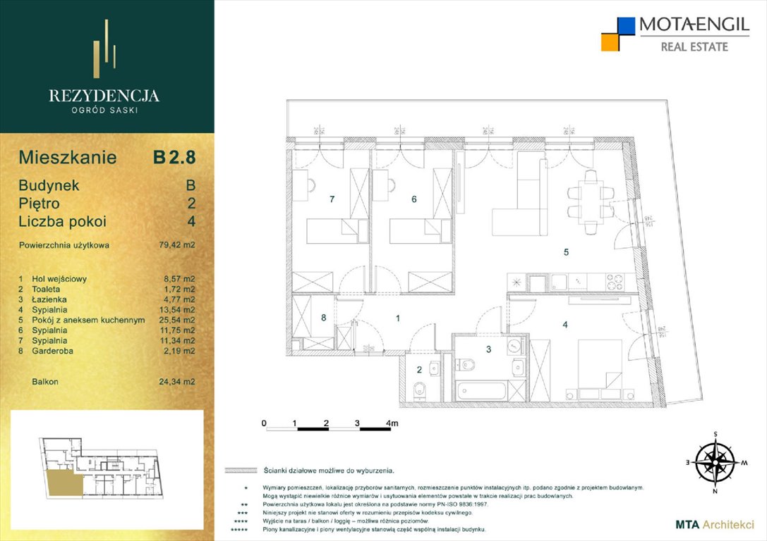 Nowe mieszkanie czteropokojowe  REZYDENCJA OGRÓD SASKI Lublin, Śródmieście, Jasna i Wieniawska  80m2 Foto 1