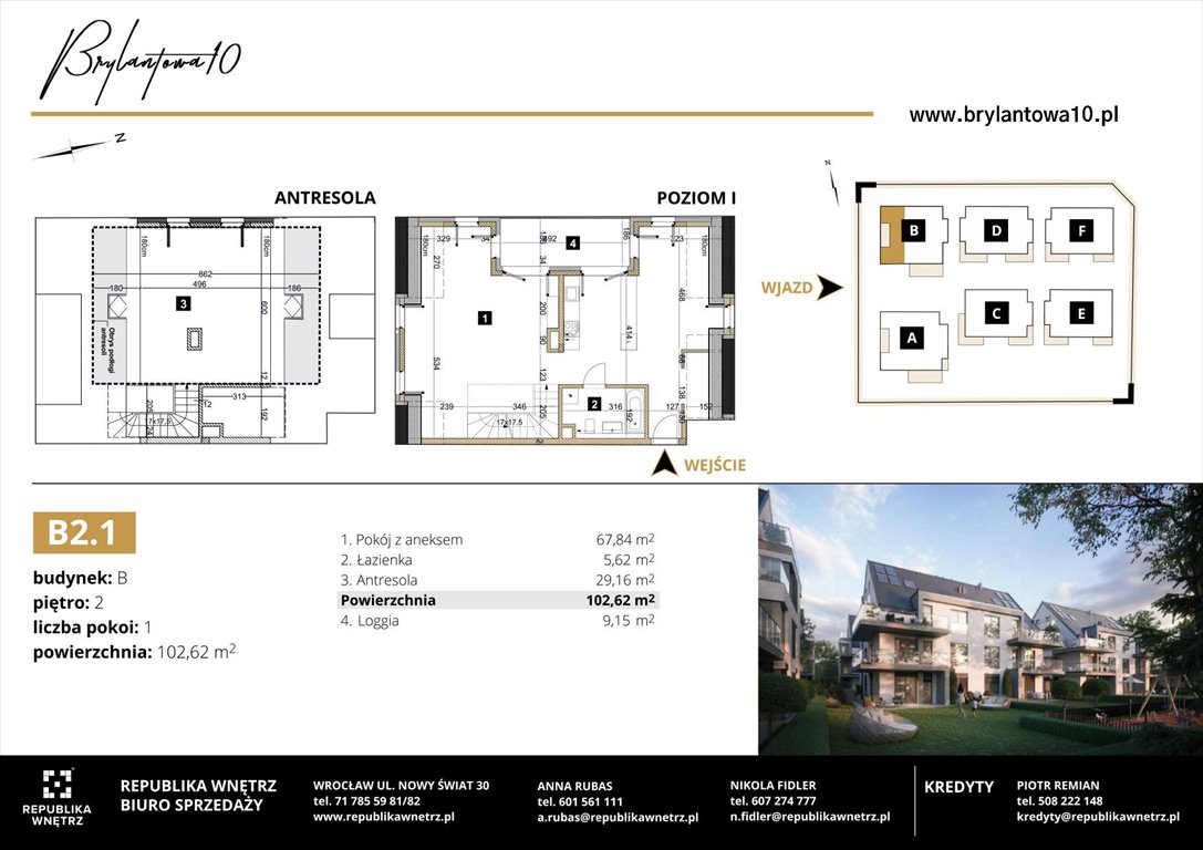 Nowa kawalerka Brylantowa 10 Wrocław, Ołtaszyn, Brylantowa 10  103m2 Foto 1