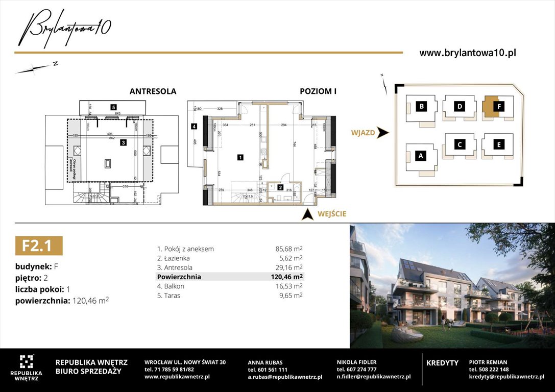 Nowa kawalerka Brylantowa 10 Wrocław, Ołtaszyn, Brylantowa 10  120m2 Foto 1