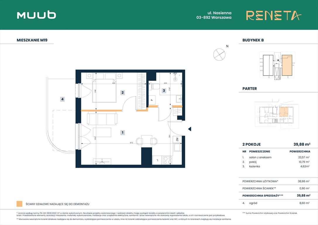 Nowe mieszkanie dwupokojowe RENETA Warszawa, Włochy, Nasienna 11  40m2 Foto 1