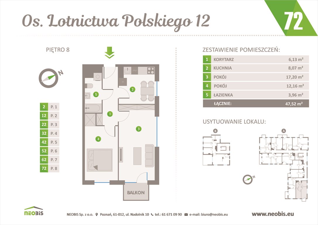 Nowe mieszkanie dwupokojowe OSIEDLE LOTNICTWA POLSKIEGO 12 W POZNANIU Poznań, Jeżyce, OS. LOTNICTWA POLSKIEGO 12  48m2 Foto 1