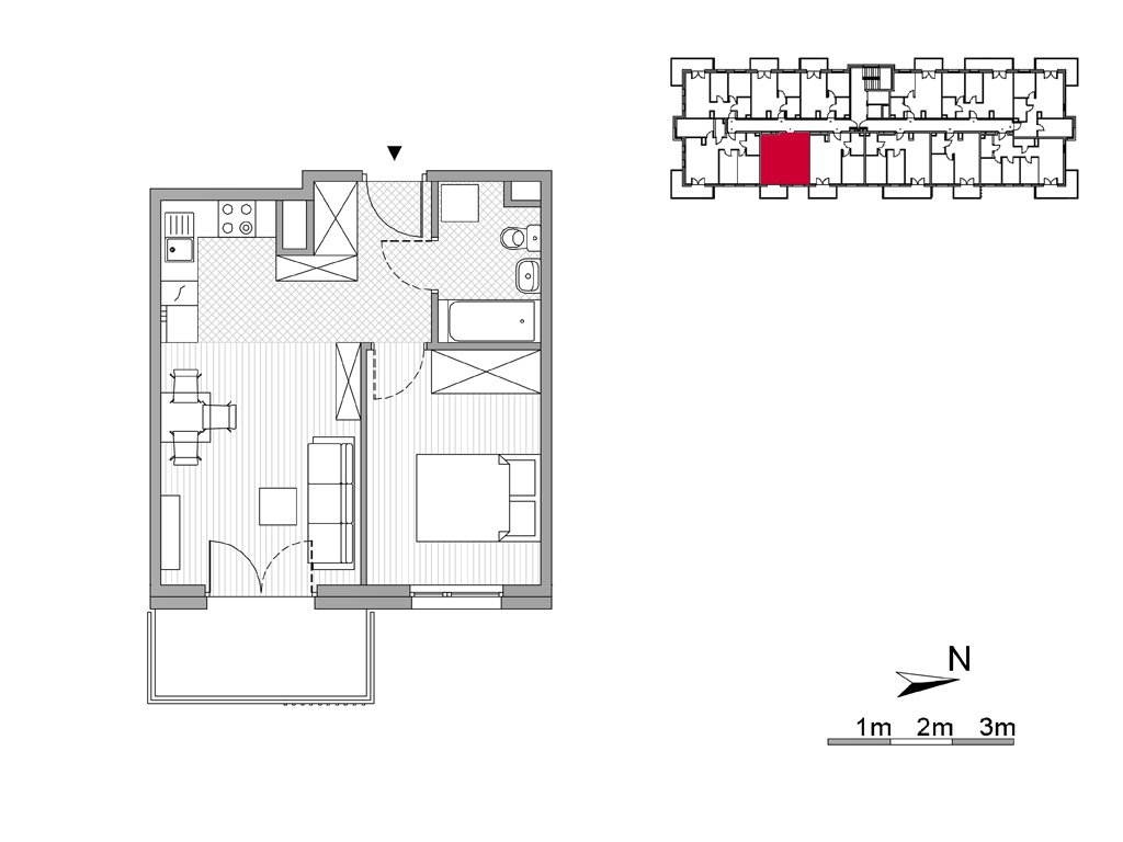 Nowe mieszkanie dwupokojowe ul. Powstańców/os. Piastów bud F Kraków, Mistrzejowice, Os. Piastów 77  37m2 Foto 1