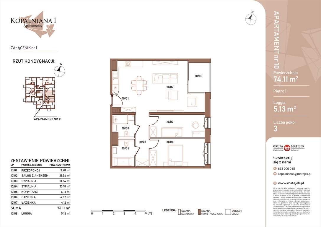 Nowe mieszkanie trzypokojowe KOPALNIANA 1 Katowice, Bogucice, Kopalniana 1  74m2 Foto 1