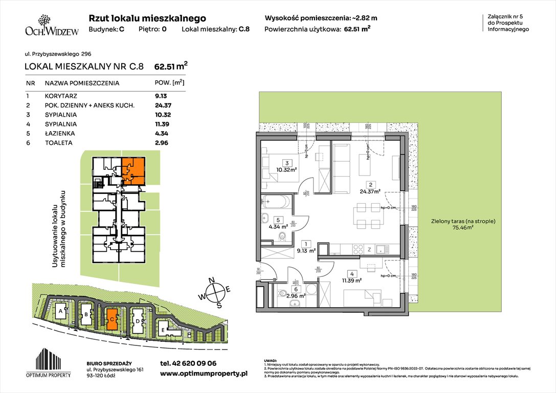 Nowe mieszkanie trzypokojowe OchWidzew Łódź, Widzew, Przybyszewskiego 292-300  63m2 Foto 1