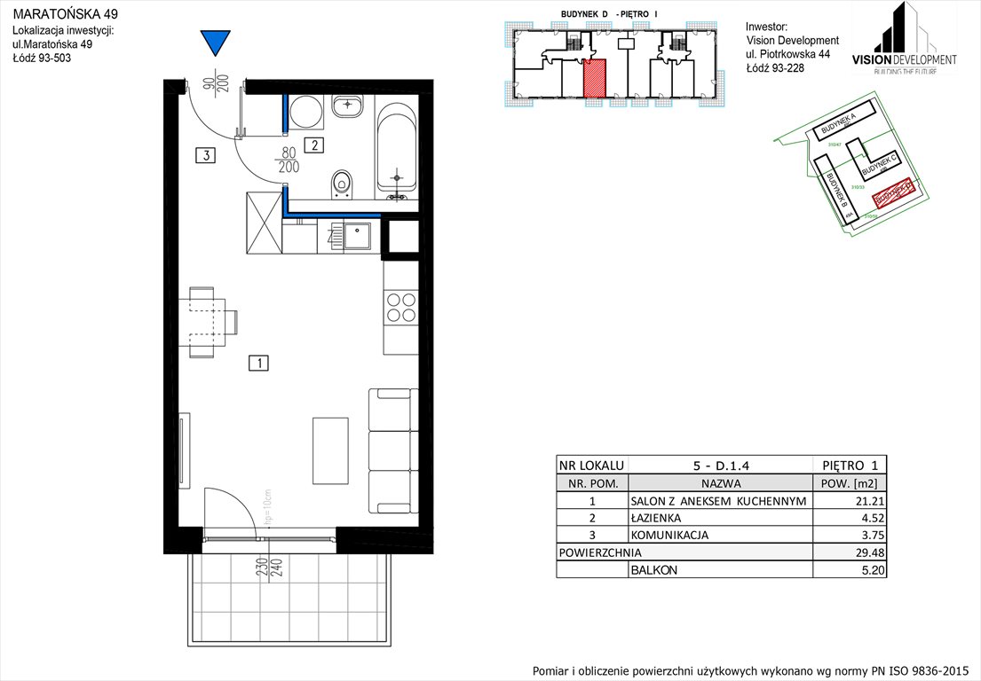 mieszkanie na sprzedaż 29m2 mieszkanie Łódź, Retkinia, Maratońska 49C