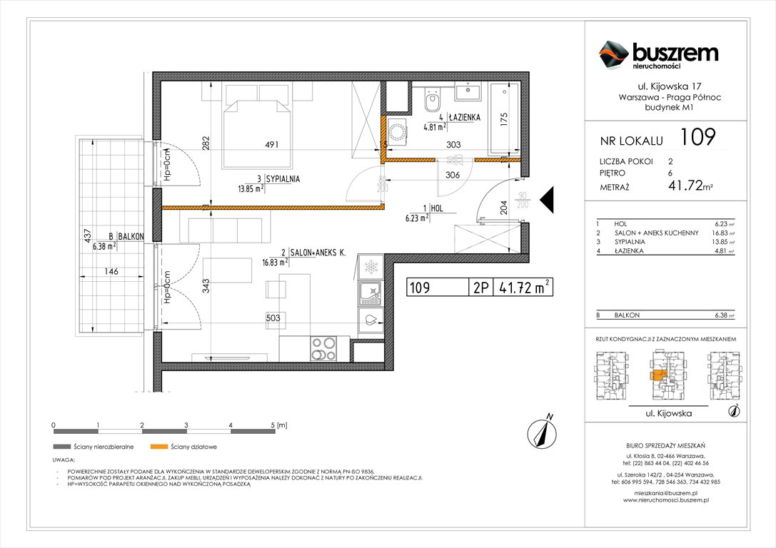 Nowe mieszkanie dwupokojowe Kijowska 17 Warszawa, Praga Północ, Kijowska 17  42m2 Foto 1