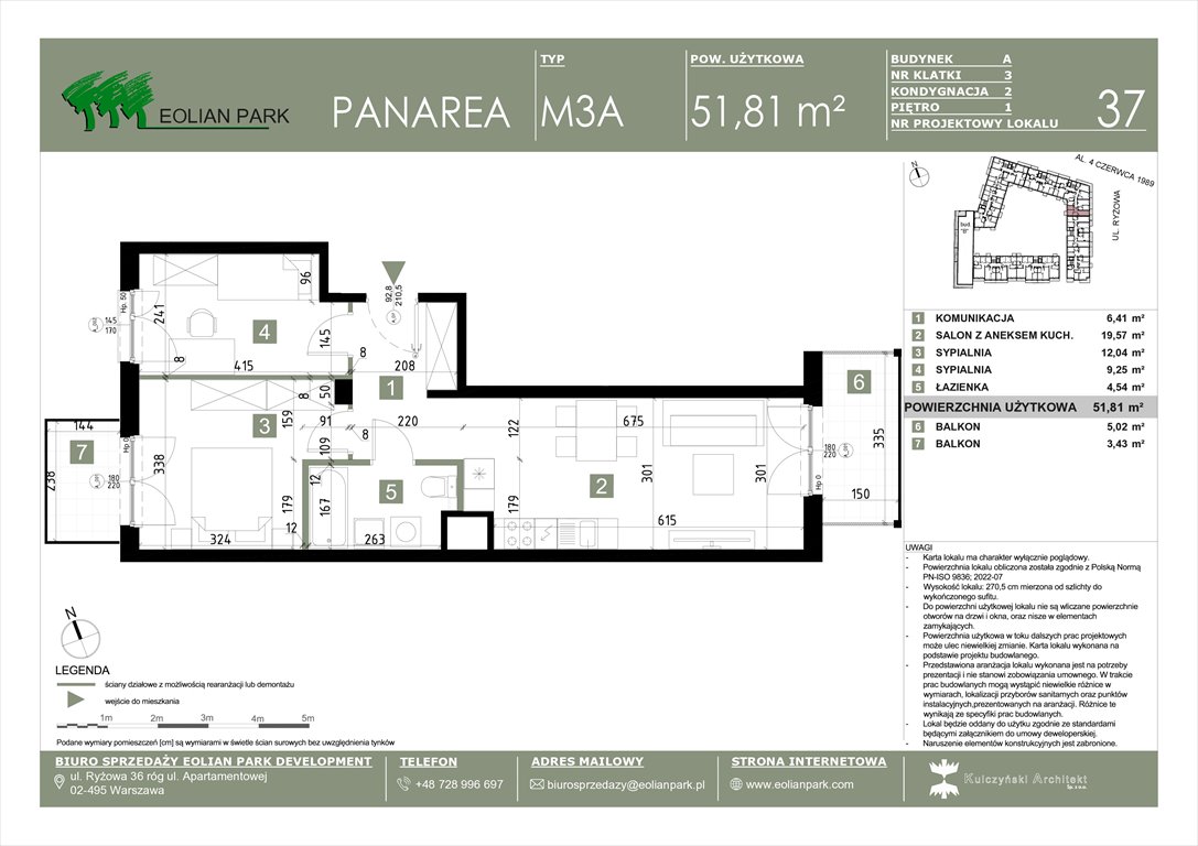Nowe mieszkanie trzypokojowe PANAREA Warszawa, Ursus, Ryżowa  52m2 Foto 1