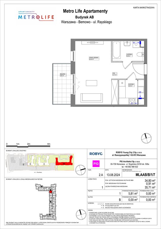 Nowa kawalerka Metro Life Apartamenty Warszawa, Bemowo, Rayskiego  35m2 Foto 1