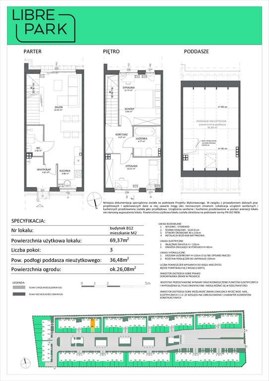 Nowe mieszkanie trzypokojowe Osiedle Libre Park Dębogórze, Pistacjowa 5  69m2 Foto 1