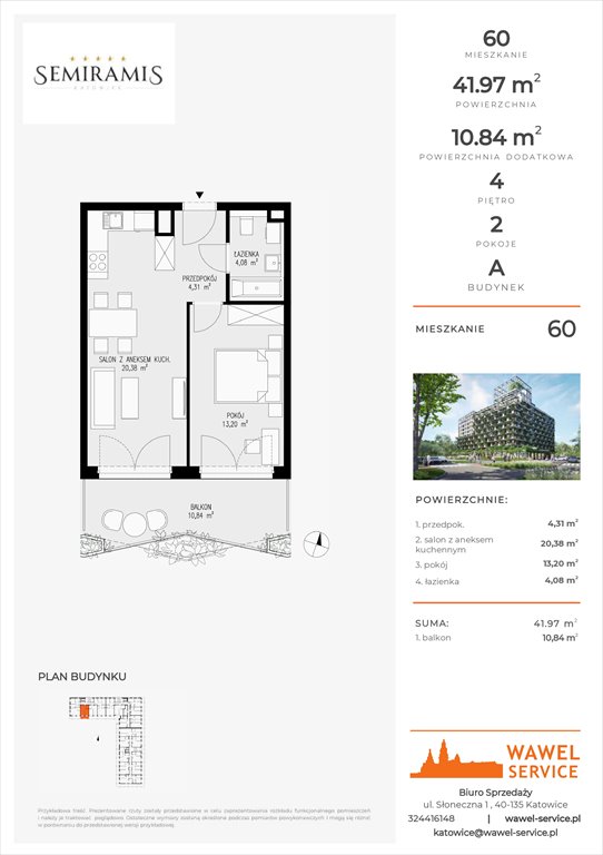 mieszkanie na sprzedaż 42m2 mieszkanie Katowice, Bogucice - Dąbrówka Mała, Wiertnicza 32
