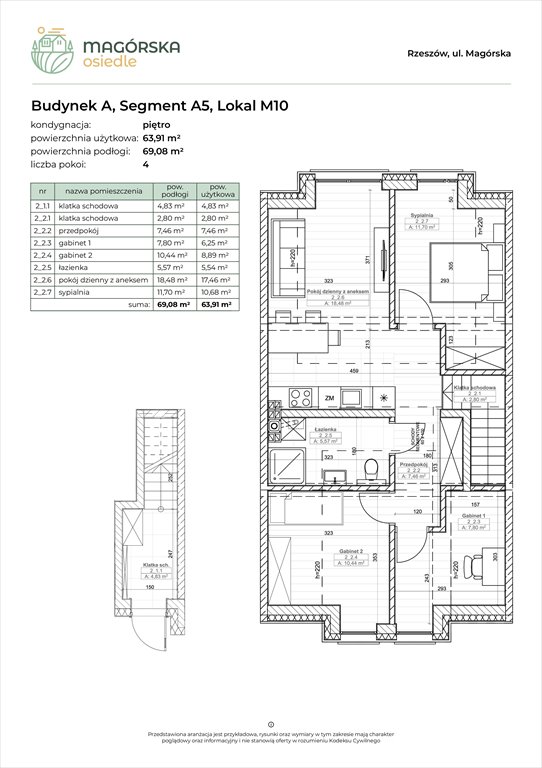 Nowy dom Osiedle Magórska Rzeszów, Przybyszówka, Projektant, Magórska  64m2 Foto 1