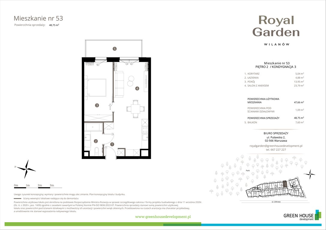 Nowe mieszkanie dwupokojowe Royal Garden Wilanów Warszawa, Wilanów, Zdrowa 2  48m2 Foto 1