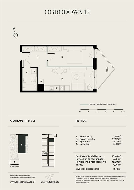 Nowe mieszkanie Apartamentowiec Ogrodowa 12 Poznań, Ogrodowa 12  42m2 Foto 1