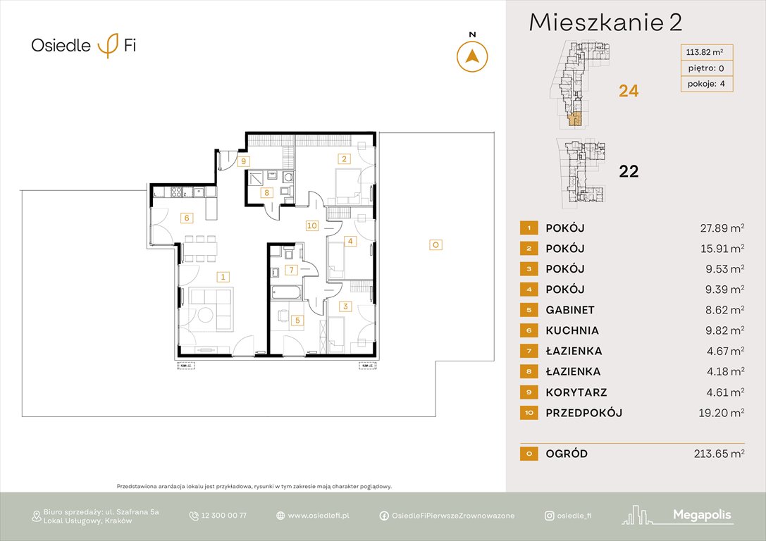 Nowe mieszkanie czteropokojowe  Osiedle FI 3 Kraków, Rzemieślnicza 22-24  113m2 Foto 1