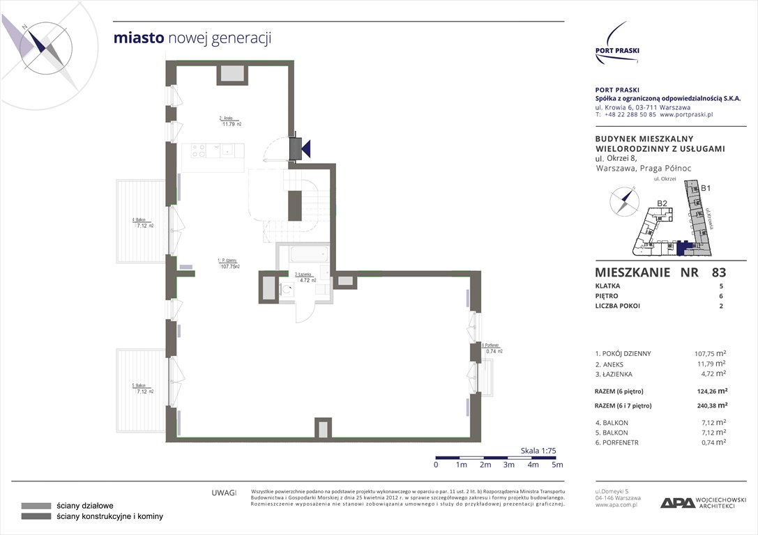 Nowe mieszkanie dwupokojowe Sierakowskiego 1 i 3 Warszawa, Praga - Północ, Sierakowskiego 1-3  Foto 1