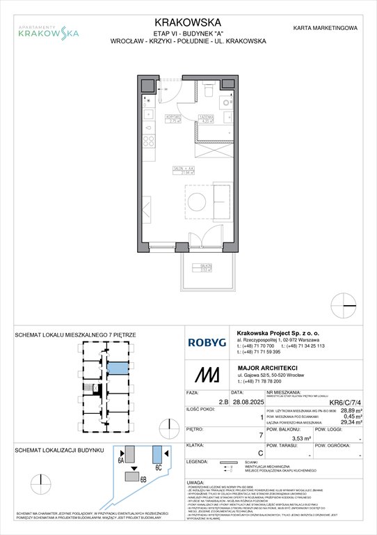 Nowa kawalerka Apartamenty Krakowska Wrocław, Krzyki, Krakowska 112  29m2 Foto 1