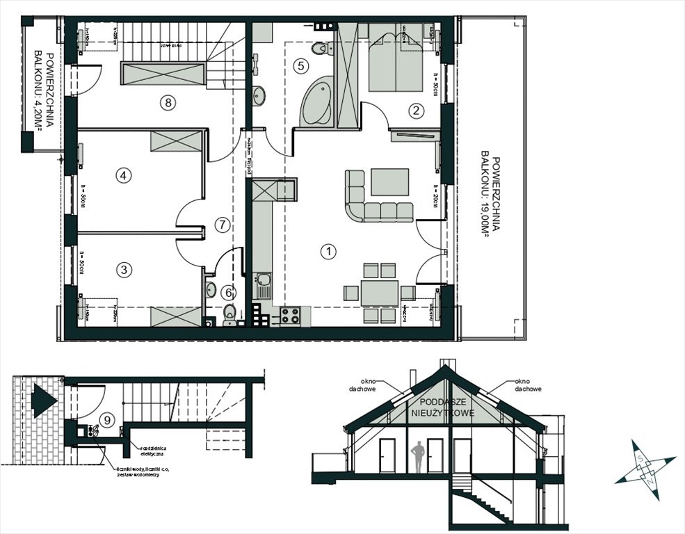 Nowe mieszkanie czteropokojowe  Aleja Wiśniowa Pogórze Pogórze, Feliksa Dorsza  73m2 Foto 1