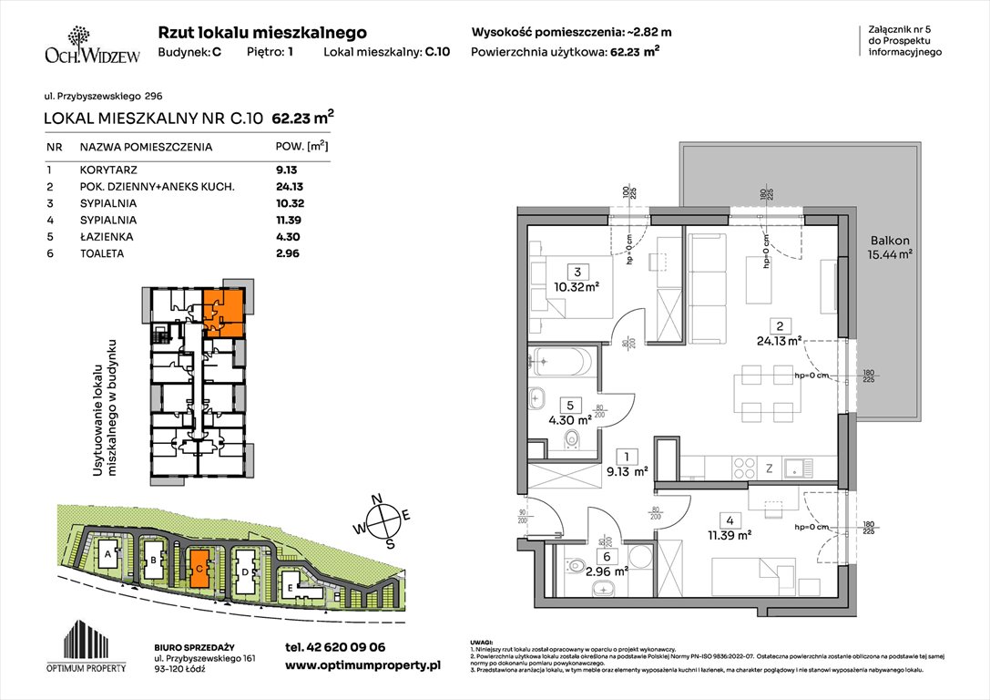 Nowe mieszkanie trzypokojowe OchWidzew Łódź, Widzew, Przybyszewskiego 292-300  62m2 Foto 1