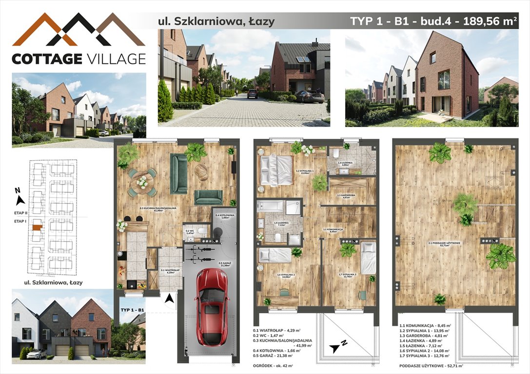 Nowy dom Cottage Village Łazy, Szklarniowa 4  190m2 Foto 1