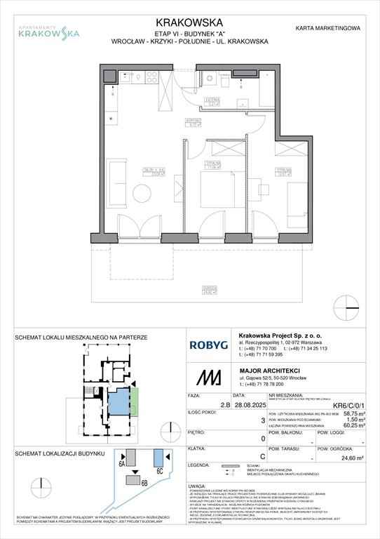Nowe mieszkanie trzypokojowe Apartamenty Krakowska Wrocław, Krzyki, Krakowska 112  59m2 Foto 1