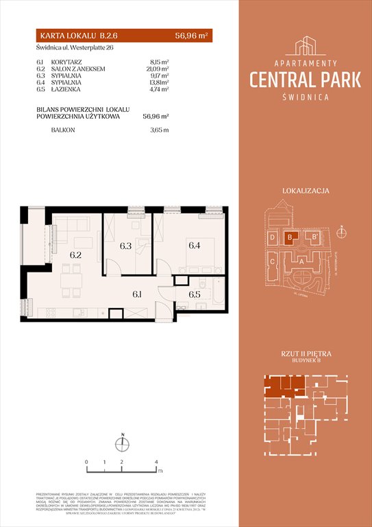 Nowe mieszkanie trzypokojowe Apartamenty Central Park Świdnica Świdnica, Lipowa 14  57m2 Foto 1