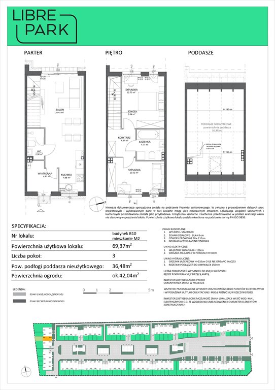 Nowe mieszkanie trzypokojowe Osiedle Libre Park Dębogórze, Pistacjowa 5  69m2 Foto 1