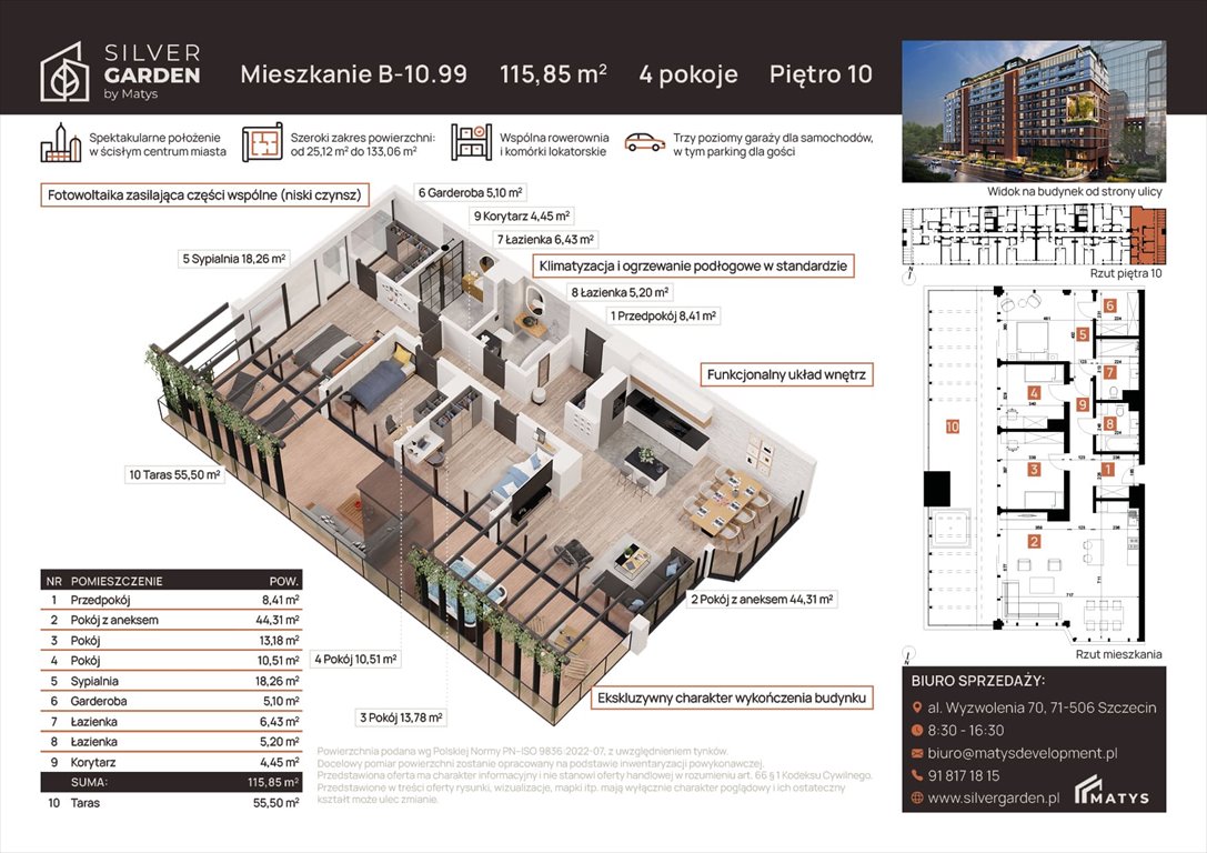 mieszkanie na sprzedaż 112m2 mieszkanie Szczecin, Centrum, al. Wyzwolenia 70 / ul. Staszica 21