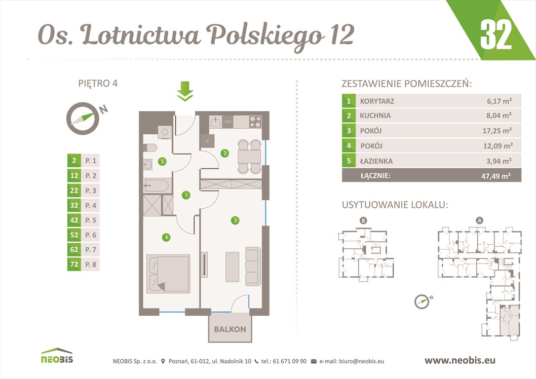 Nowe mieszkanie dwupokojowe OSIEDLE LOTNICTWA POLSKIEGO 12 W POZNANIU Poznań, Jeżyce, OS. LOTNICTWA POLSKIEGO 12  47m2 Foto 1