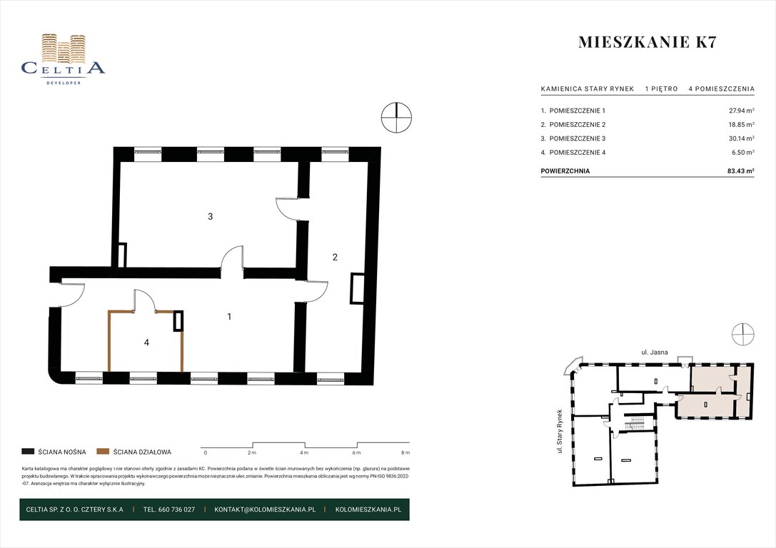 Nowe mieszkanie czteropokojowe  Kamienica Stary Rynek Koło, Stary Rynek 26  85m2 Foto 1