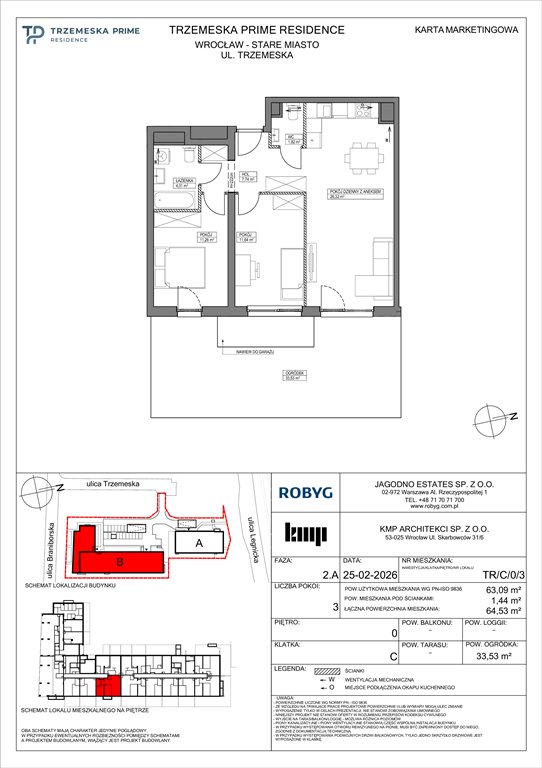 Nowe mieszkanie trzypokojowe Trzemeska Prime Residence Wrocław, Stare Miasto, Trzemeska  63m2 Foto 1