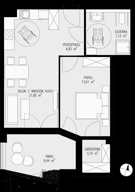 mieszkanie na sprzedaż 50m2 mieszkanie Katowice, Bogucice - Dąbrówka Mała, Wiertnicza 32