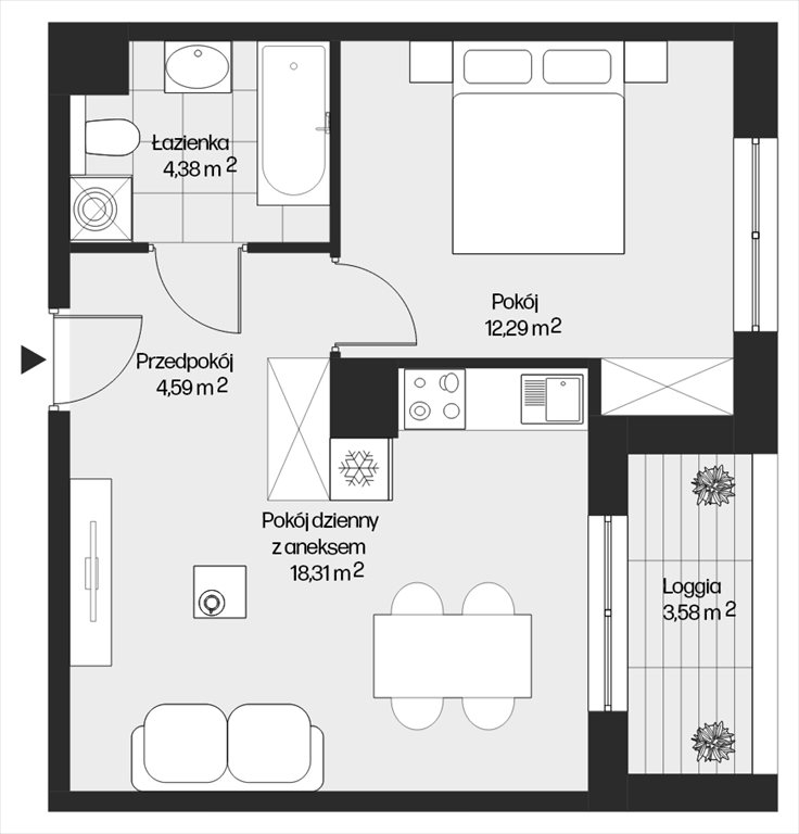 mieszkanie na sprzedaż 40m2 mieszkanie Kraków, Mistrzejowice, Osiedle Piastów 63