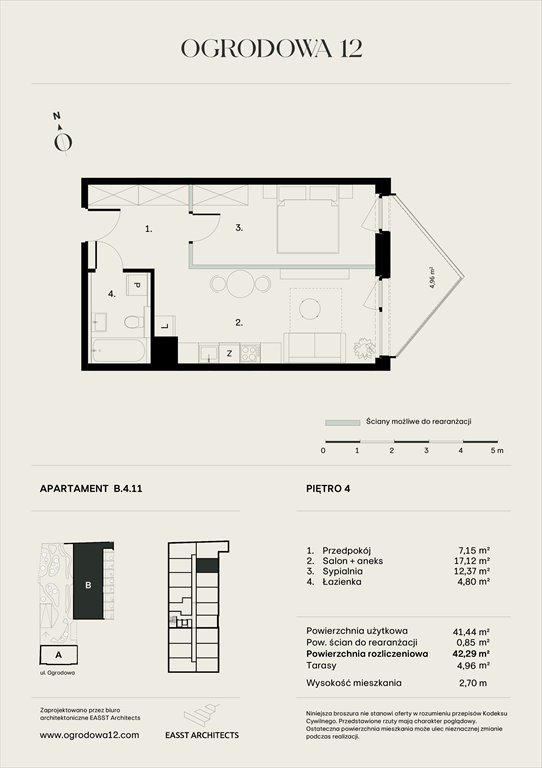 Nowe mieszkanie Apartamentowiec Ogrodowa 12 Poznań, Ogrodowa 12  42m2 Foto 1