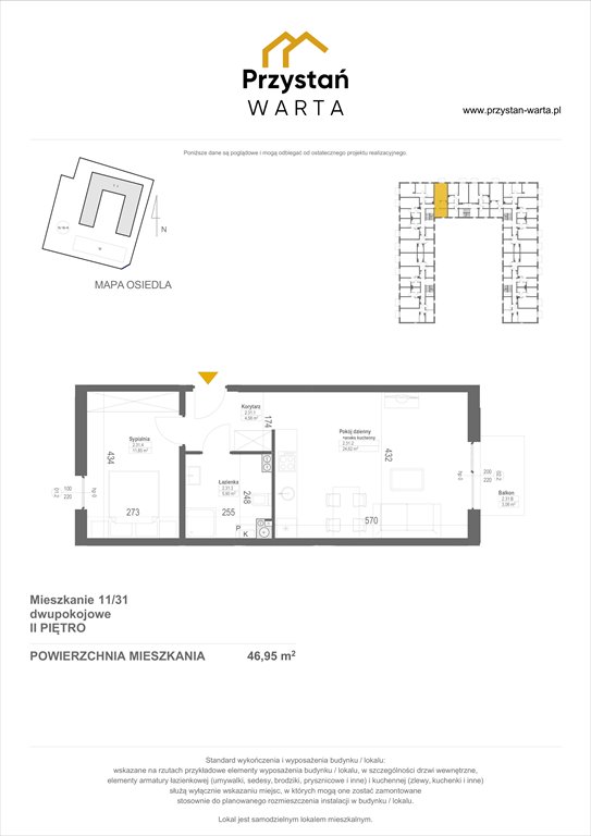 Nowe mieszkanie dwupokojowe Zielona Przystań nad Wartą Luboń, ul. Kajakowa 9 i 11  47m2 Foto 1