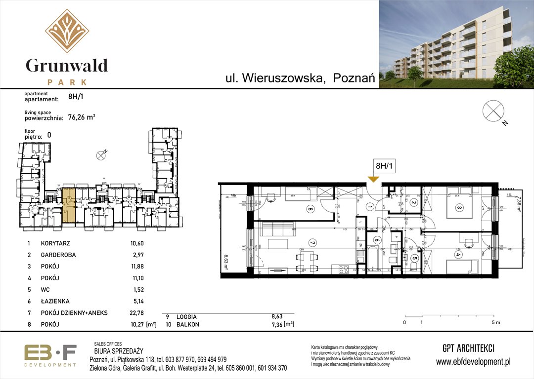 Nowe mieszkanie czteropokojowe  Grunwald Park - ul. Wieruszowska 8 Poznań, Grunwald, Wieruszowska 8  76m2 Foto 1