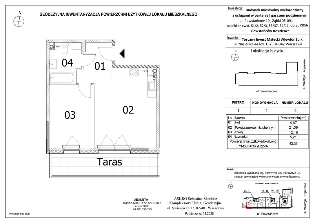 Nowe mieszkanie dwupokojowe Powstańców Residence Ząbki, Powstańców 19  43m2 Foto 1