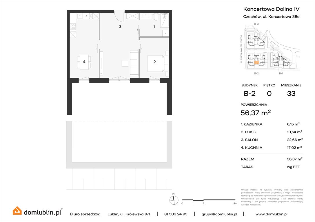 Nowe mieszkanie trzypokojowe Koncertowa Dolina Lublin, Choiny, Koncertowa  56m2 Foto 1