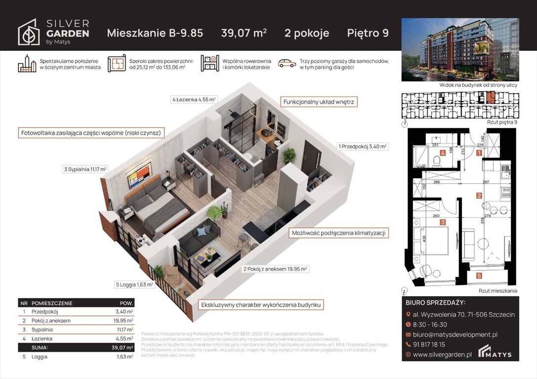 mieszkanie na sprzedaż 25m2 mieszkanie Szczecin, Centrum, al. Wyzwolenia 70 / ul. Staszica 21