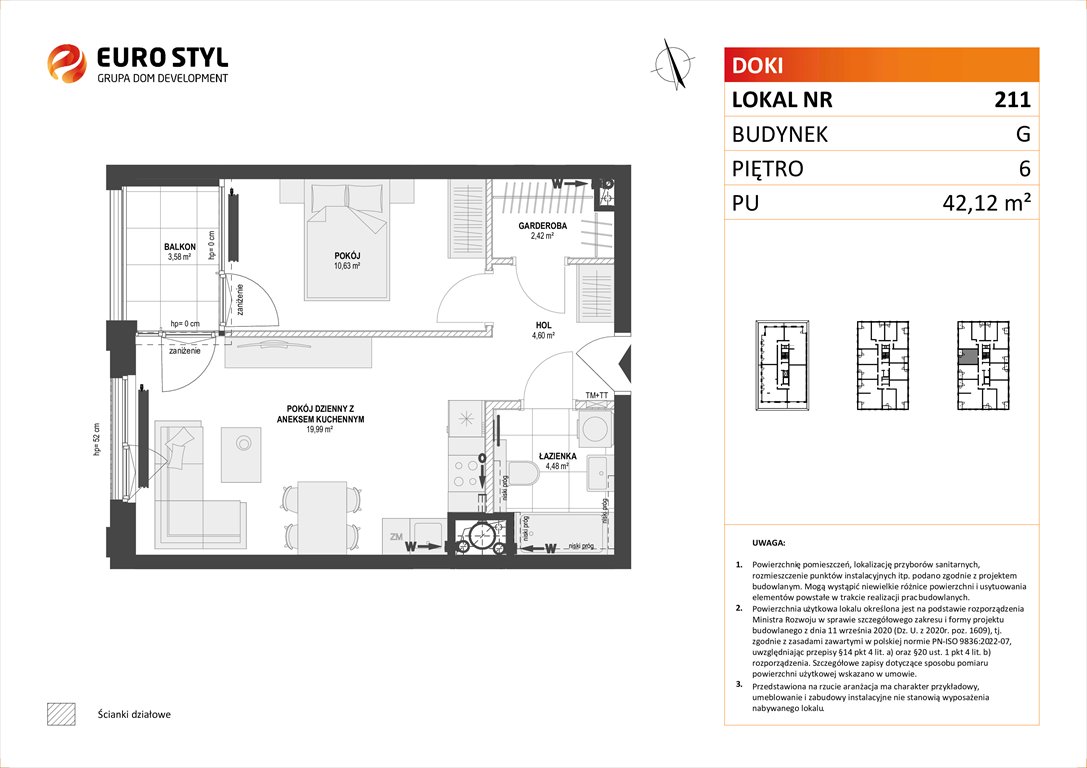 mieszkanie na sprzedaż 42m2 mieszkanie Gdańsk, Śródmieście, ks. Jerzego Popiełuszki/Rybaki Górne