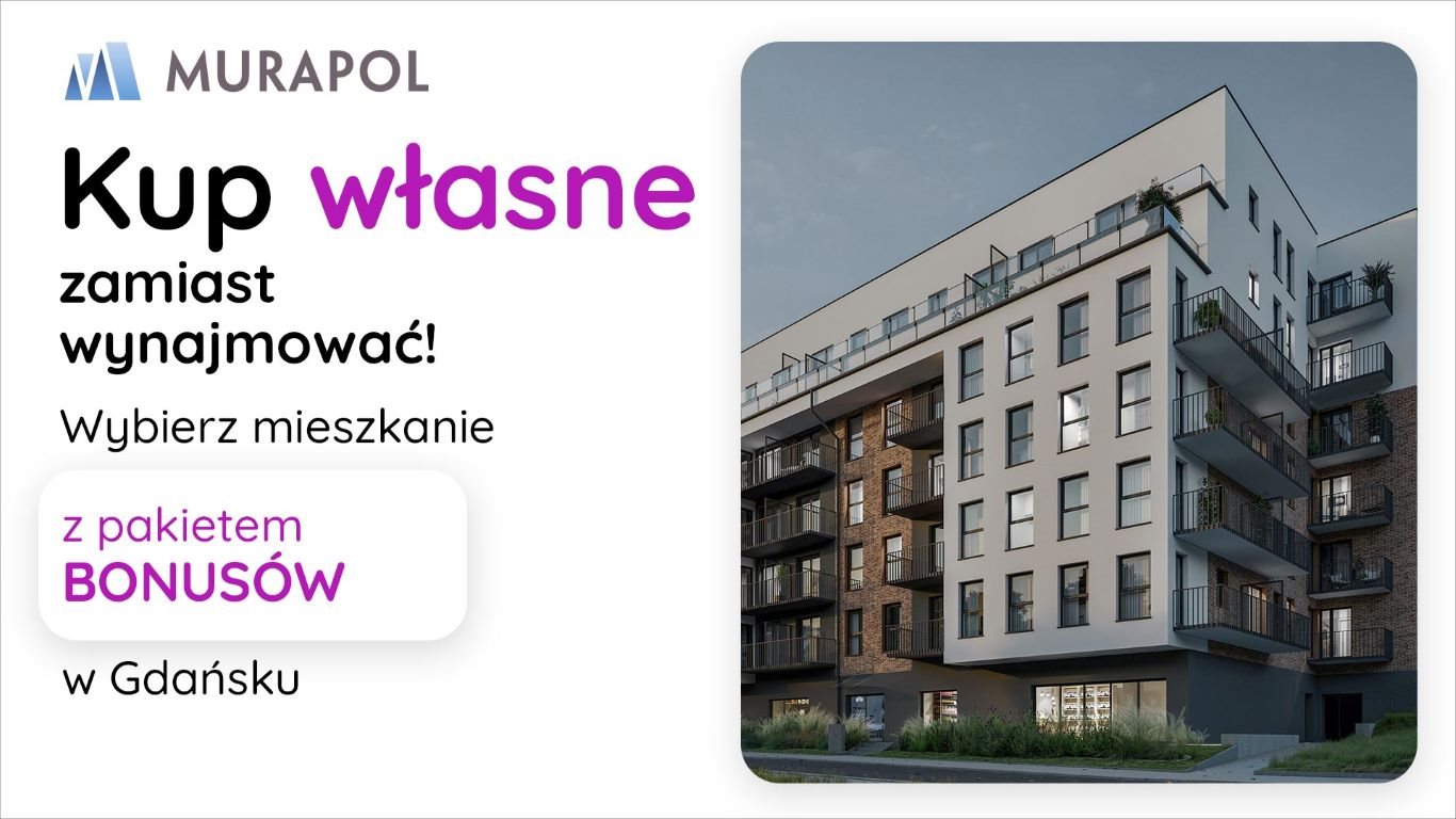 Nowa kawalerka Murapol Scarpa Gdańsk, Siedlce, ul. Kartuska  43m2 Foto 1